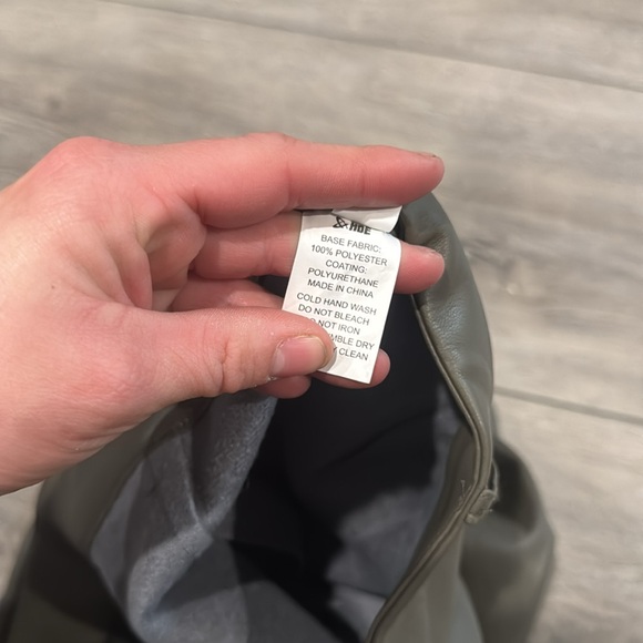 Olive Green pleather  Jeans - Picture 5 of 5